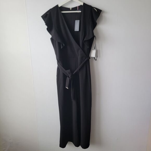 Tommy Hilfiger Pants - Tommy Hilfiger Surplice Neckline Jumpsuit womens size 16 Short ruffle sleeves